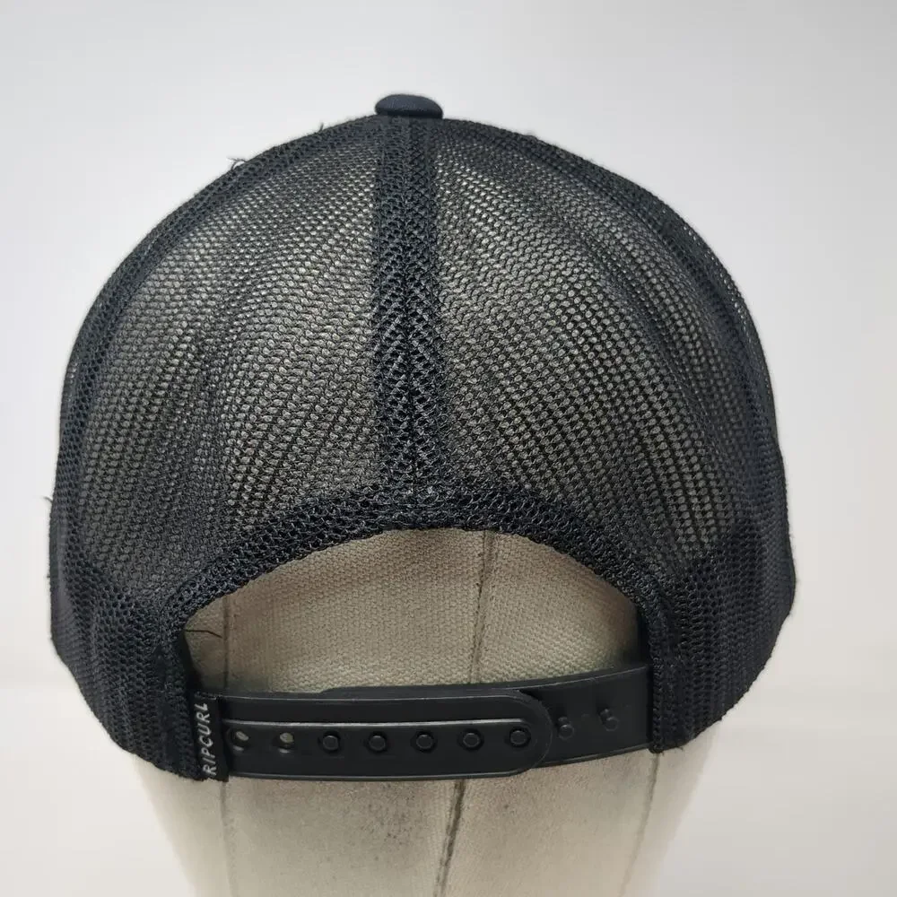 Rip Curl Trucker Hat Black One Size The Search Palm Leaf Patch Mesh Snapback